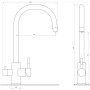 Смеситель для кухни под осмос Globus Lux ALPEN SUS-0333-BB (000017523)