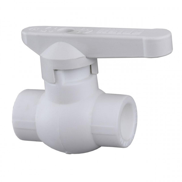 Кран шаровый Kalde PPR (латунь) ф20 (белый) 21010 (000017823)