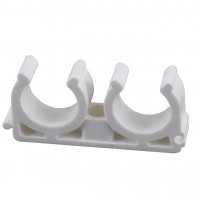 Кріплення подвійне Kalde PPR 25 (білий) 29052 ( 50 шт в упаковке ) (000017890)