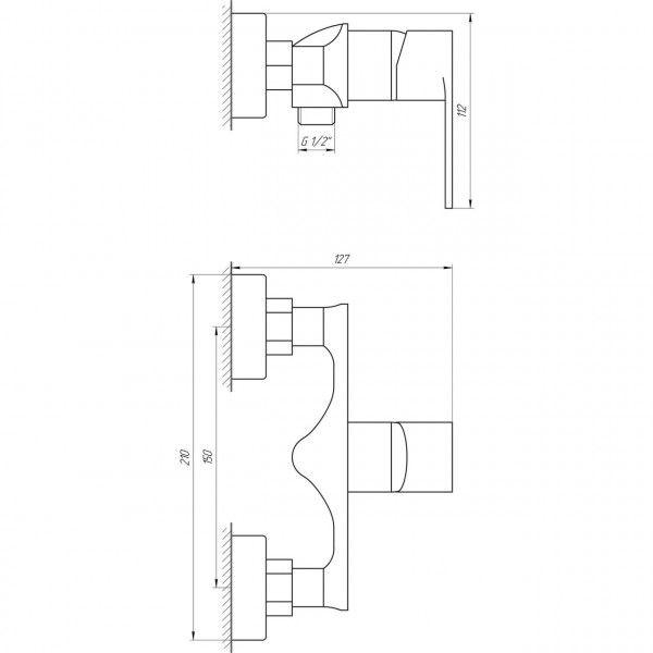 Смеситель для душа Globus Lux Niagara GLN-0105N (000018451)