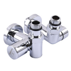 Кран вентильный угловой с американкой SOLOMON LUX 1/2″ CHROM 7777 TEN (2шт.) (000018575)