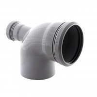 Коліно VSplast 110x90° з вiдводом 50мм (горизонтальне) (000018611)