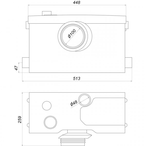 Канализационная установка VOLKS pumpe WC800 (000018982)