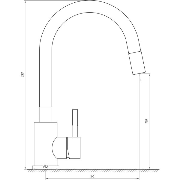 Смеситель для кухни Globus Lux ALPEN SUS-203SG (000019181)
