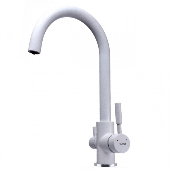 Смеситель для кухни под осмос Globus Lux LAZER GLLR-0333-7-WHITE (000019235)
