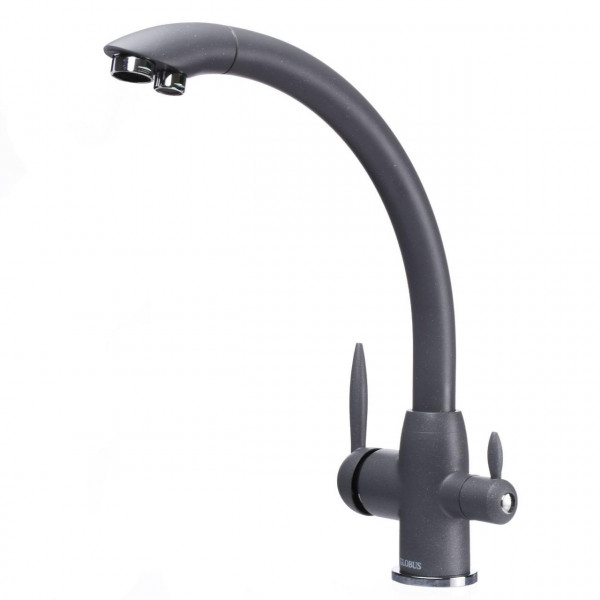 Смеситель для кухни под осмос Globus Lux LAZER GLLR-0777-3-TITANIUM (000019243)