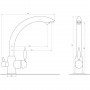 Смеситель для кухни под осмос Globus Lux LAZER GLLR-0777-3-TITANIUM (000019243)