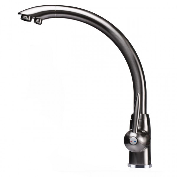 Смеситель для кухни под осмос Globus Lux LAZER GLLR-0777-8-STSTEEL (000019244)