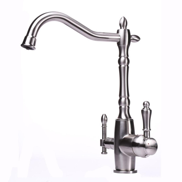 Смеситель для кухни под осмос Globus Lux LAZER GLLR-1000-8-STSTEEL (000019265)