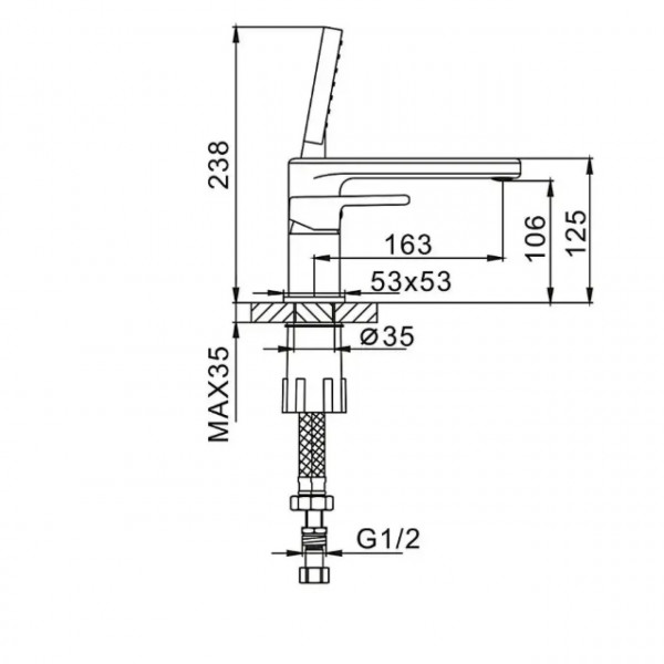 Смеситель для ванны Globus Lux Milano GLM-0109 (000019326)