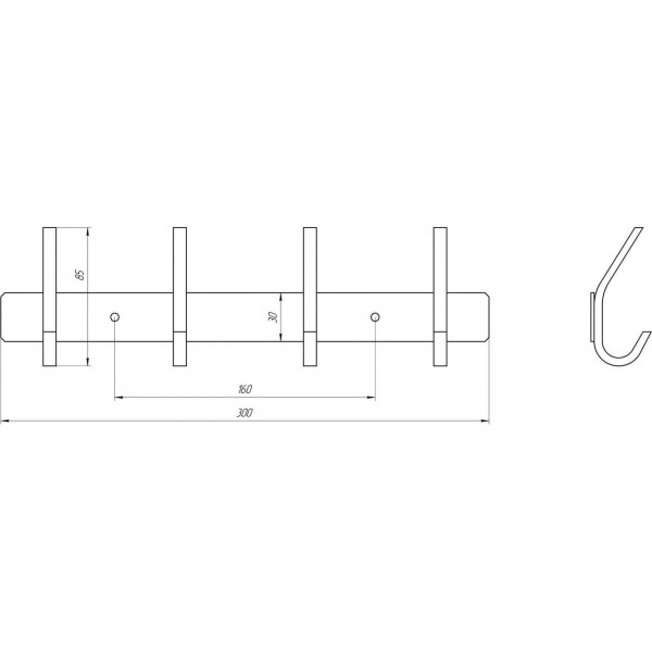 Планка с крючками Globus Lux SQ 9435-4 SUS304 (000019477)