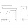 Смеситель для умывальника TOPAZ BARTS TB 07206-H36 (000019563)