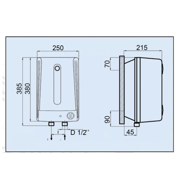 Водонагреватель LEOV LUB Small 5 l подвод воды снизу (19699) (000019699)