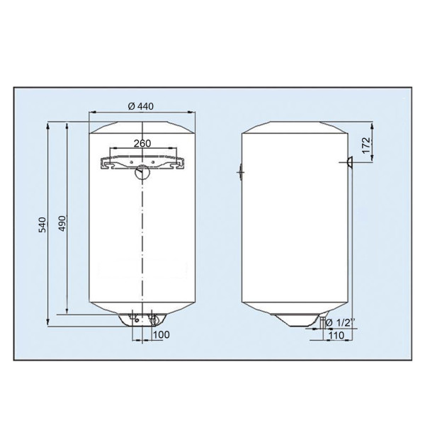 Водонагреватель LEOV LV Dry 50 l сухой тэн (19708) (000019708)