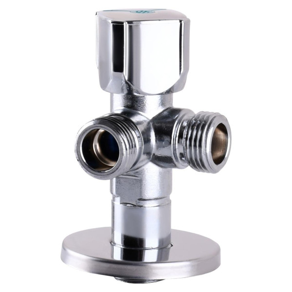 Кран шаровой угловой двойной ARCO 1/2″х 3/4″х3/4″ A80TWIN CQ4107 (000019851)