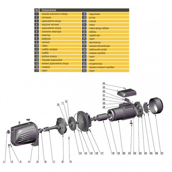 Насос центробежный Optima JET150 PRIME 1,5кВт (000020422)