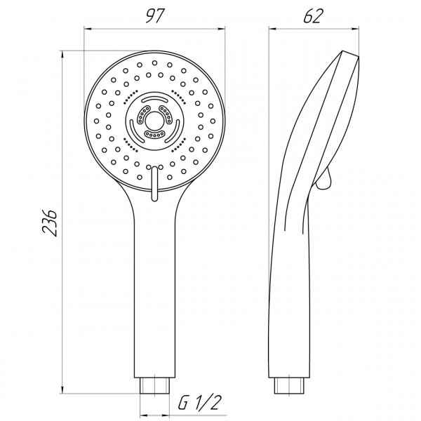 Душевая лейка Globus Lux NS-2011-P (000020786)