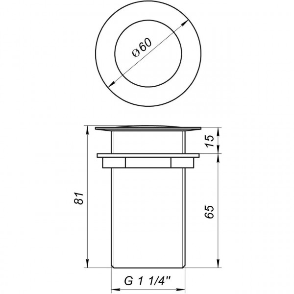 Донный клапан Globus Lux HG-053B (Click-clack) (000020799)