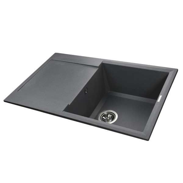 Гранитная мойка Globus Lux KOMO серый металлик 790х500мм-А0003 (000021039)