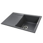 Гранитная мойка Globus Lux KOMO серый металлик 790х500мм-А0003 (000021039)