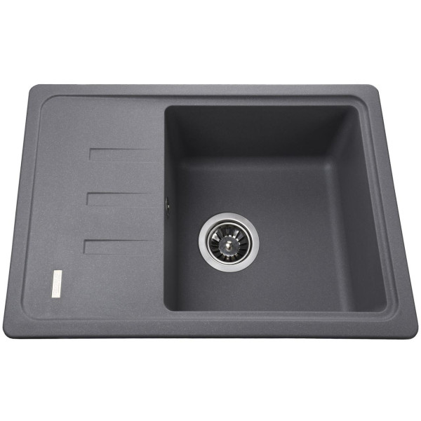 Гранітна мийка Globus Lux MONO сірий металік 620х435мм-А0003 (000021060)
