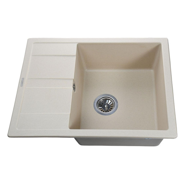 Гранітна мийка Globus Lux ONE слонова кiстка 650х500 (000021067)