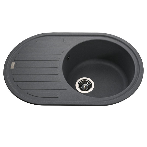 Гранітна мийка Globus Lux OHARA сірий металік 770х500мм-А0003 (000021078)