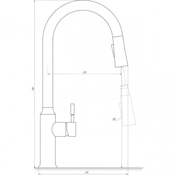 Смеситель для кухни Globus Lux ALPEN SBT1-2033-BB (000021155)