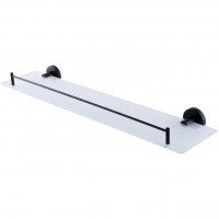Полиця Globus Lux BS8427 чорна матова, матове скло SUS304 (000021194)