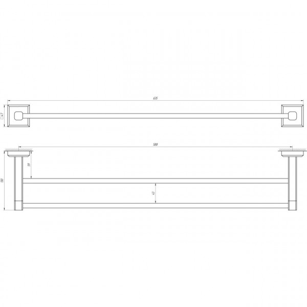 Держатель полотенец TOPAZ TKB 9911/60 (000021223)