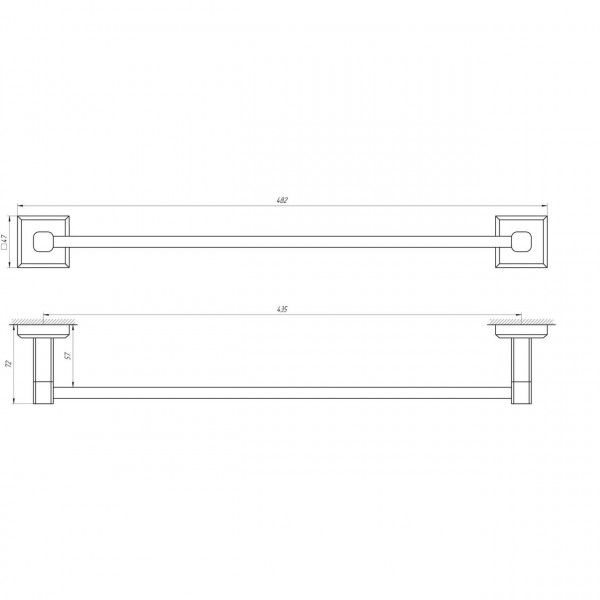 Держатель полотенец TOPAZ TKB 9912/45 (000021225)