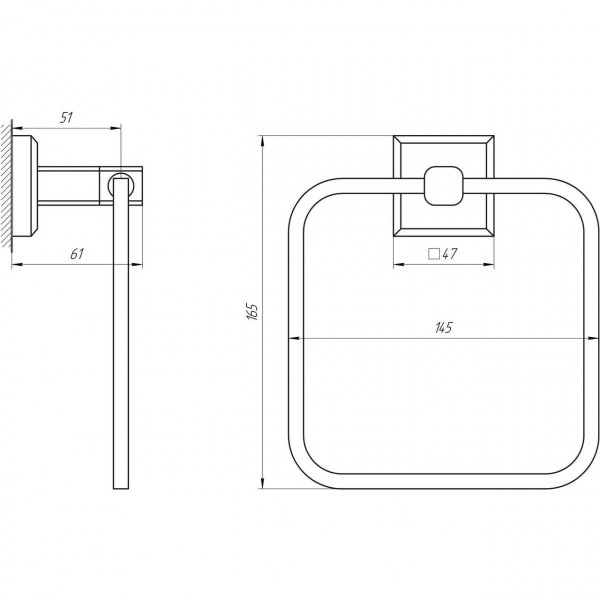 Держатель полотенец TOPAZ TKB 9913 (000021227)