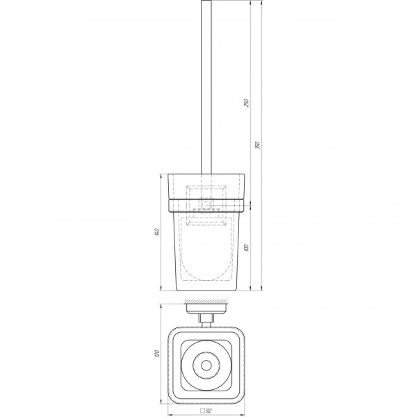 Ерш настенный TOPAZ TКВ 9929A-BL черный (000021253)