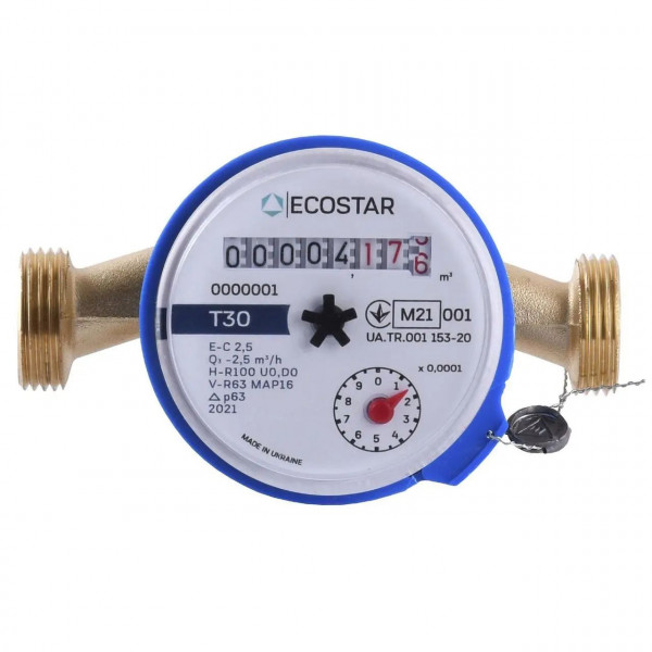 Лічильник холодної води ECOSTAR DN15 1/2″ L110 E-C 2,5 (000021807)