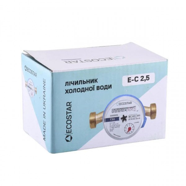 Лічильник холодної води ECOSTAR DN15 1/2″ L110 E-C 2,5 (000021807)