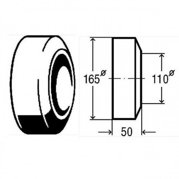 Розетка для отвода к унитазу Ø110 VIEGA 101671 (000000555)