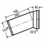 Коліно для унітазу 22,5° пластик Ø110 VIEGA 101855 (000000564)