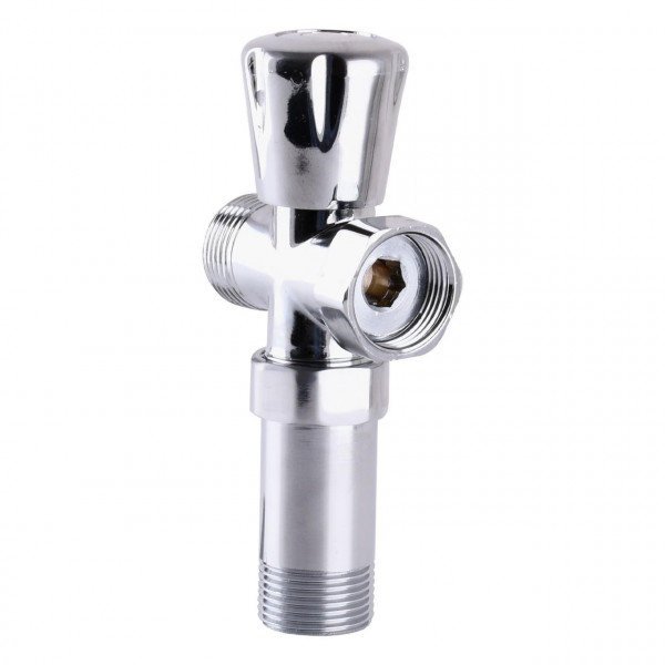 Кран вентильный для стиральной машины SELBA 3/4″x3/4″x3/4″ с удлинителем A7250 (000000709)