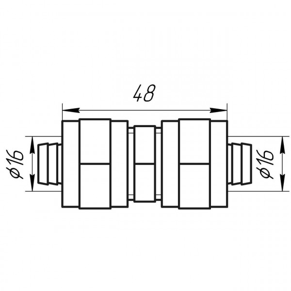 Муфта промежуточная APE ITALY 703 L 16x16 (000000853)