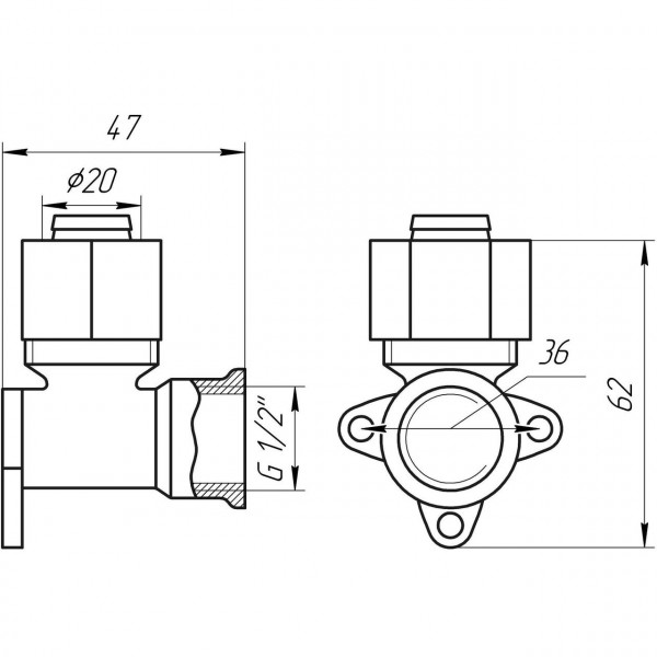 Уголок с ушками APE ITALY 754 L 1/2″x20 (000000872)