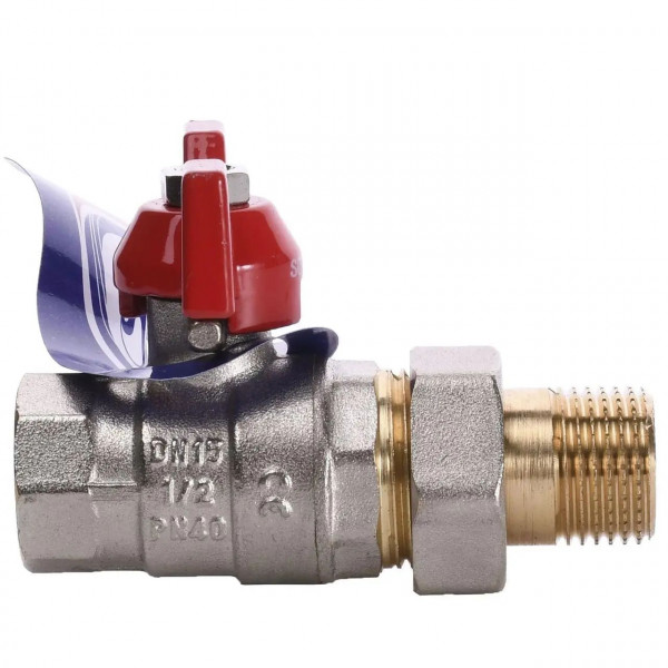 Кран шаровый прямой с американкой SOLOMON 1/2″ УСИЛЕННЫЙ 0021042 (000000927)