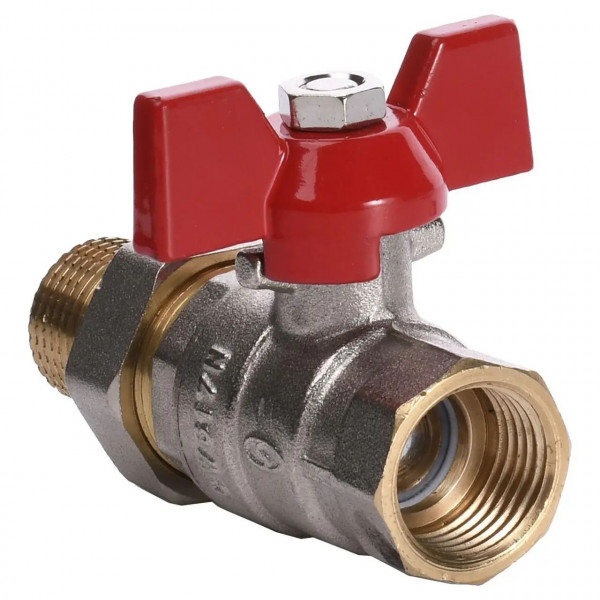 Кран шаровый прямой с американкой SOLOMON 1/2″ УСИЛЕННЫЙ 0021042 (000000927)