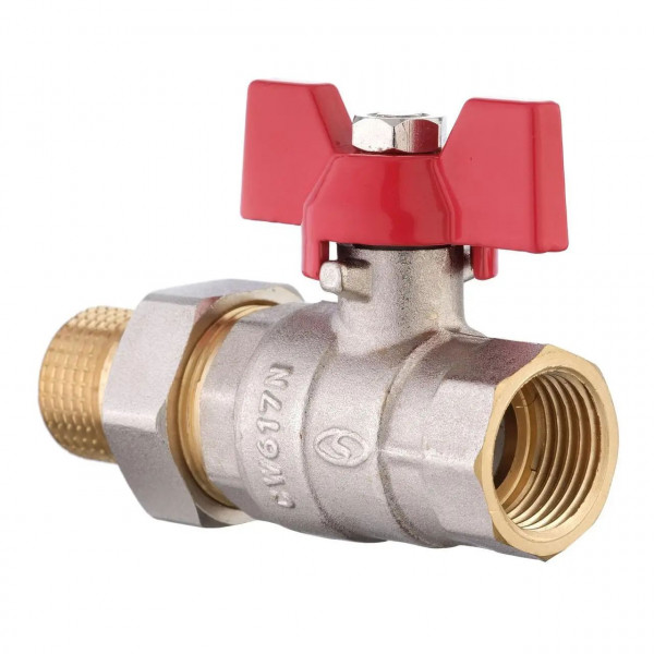 Кран шаровый прямой с американкой SOLOMON 1/2″ УСИЛЕННЫЙ 0021042 (000000927)