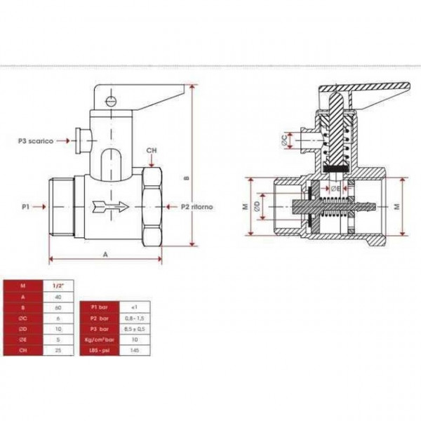 Клапан обратный подрывной ITAP 1/2″ 367 с флажком (000001113)