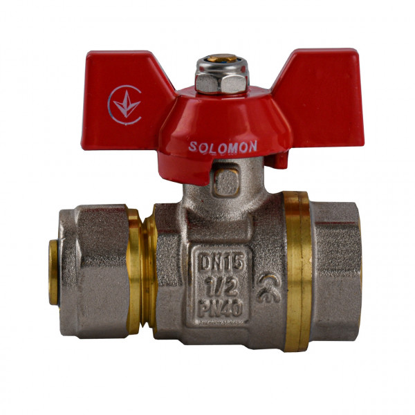 Кран шаровый SOLOMON 16х1/2″ 1184 внутр. резьба (000001239)