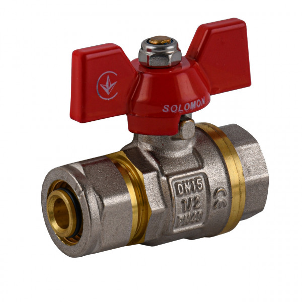 Кран шаровый SOLOMON 16х1/2″ 1184 внутр. резьба (000001239)