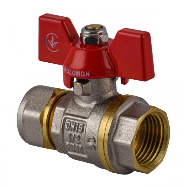 Кран шаровый SOLOMON 16х1/2″ 1184 внутр. резьба (000001239)