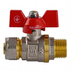 Кран шаровый SOLOMON 16х1/2″ B1183 наружная резьба (000001240)