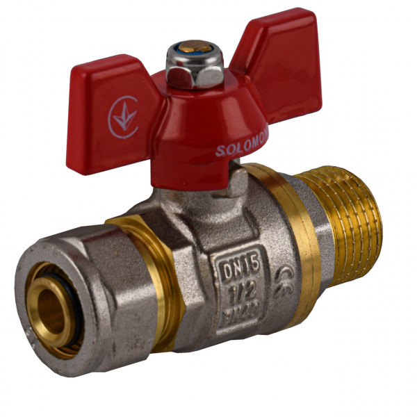 Кран шаровый SOLOMON 16х1/2″ B1183 наружная резьба (000001240)