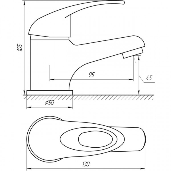 Смеситель для умывальника Globus Lux Sena GLS-101 (000001255)
